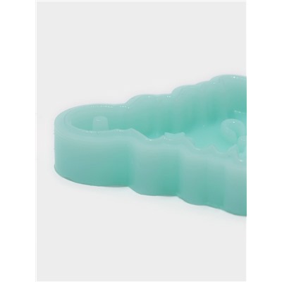 Молд для заливки новогодний «Ёлочка с подарками», 8×5.8×0.8 см, силикон, бирюзовый