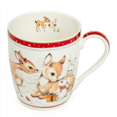 НАБОР ПОСУДЫ LEFARD "C НОВЫМ ГОДОМ" 3 ПР.: САЛАТНИК 800 МЛ, ТАРЕЛКА 19 СМ, КРУЖКА 400 МЛ (КОР=8НАБ.)