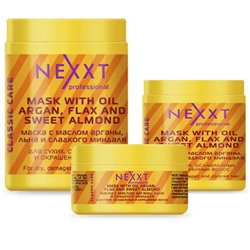 Маска NEXXT Professional с маслом арганы, льна и сладкого миндаля (Nexxt Mask With Argan Oil). 200 мл
