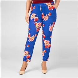 Брюки, трикотаж, васильковый