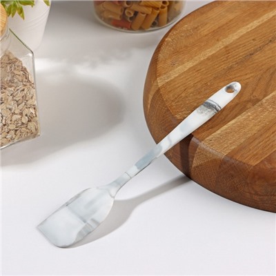 Лопатка Доляна «Мрамор», силикон, 21.5 см, серая