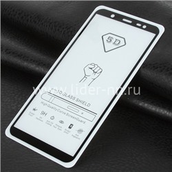 Защитное стекло на экран для Samsung Galaxy J8 2018 5-10D (без упаковки) черное