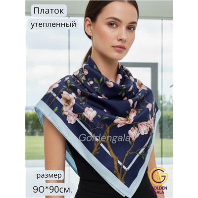 Платок утепленный Сакура цвет 3040/11 (темно-синий)