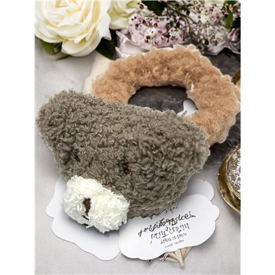 Резинка для волос меховая "Медвежонок" РД7 5 шт