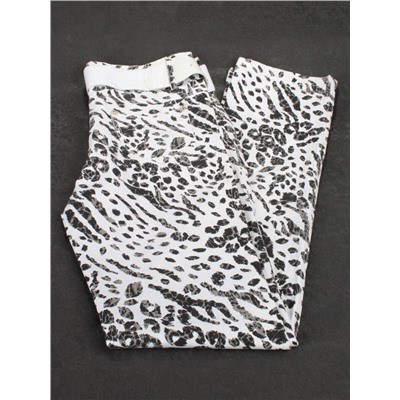 1096 WHITE/BLACK Брюки женские