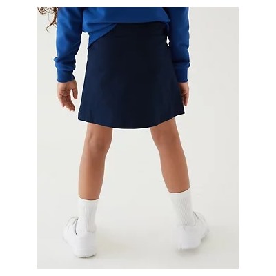 Girls' Cotton with Stretch Sports School Skorts (2-16 Yrs)