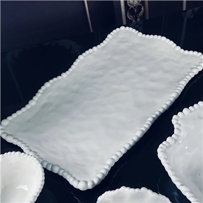 305-244 Прямоугольное блюдо 41см МАРИНЕТ в под.уп.(х8)Фарфор