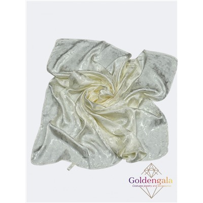 Платок однотонный из натурального шелка айвори Арт В1051/09