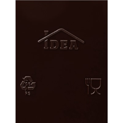 Хлебница малая с крышкой IDEA, 31.5×25.4×15 см, пластик, коричневая
