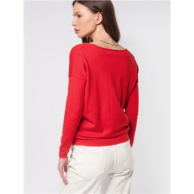 Джемпер тонкой вязки с декоративным орнаментом