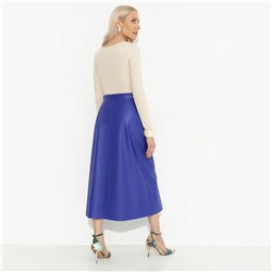 Юбка из мягкой экокожи, Откровенно шикарная (синий)