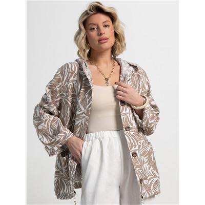 Пыльник Летний день (бело-коричневый) Б15152-8М