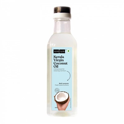 Кокосовое масло первого отжима из Кералы (500 мл), Kerala Virgin Coconut Oil, произв. Kapiva