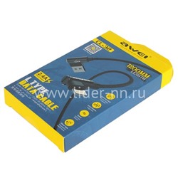 USB кабель для iPhone 5/6/6Plus/7/7Plus 8 pin 1.2 м AWEI CL-32 L-коннектор/текстильный (красный)