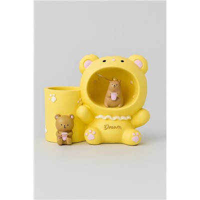 Ночник - подставка для канцелярских принадлежностей «Dream bear», yellow