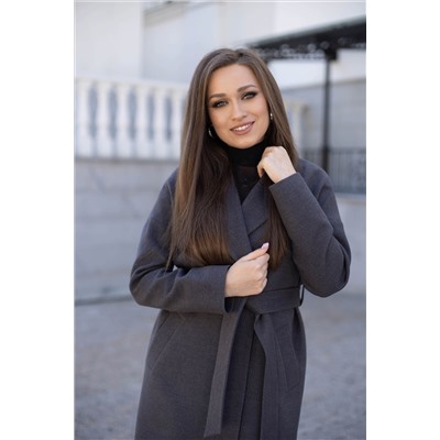 Пальто женское демисезонное 21820  (темно-серый)