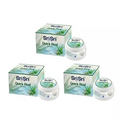Набор заживляющего крема (3 x 25 г), Quick Heal Cream Set, произв. Sri Sri Tattva