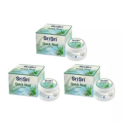 Набор заживляющего крема (3 x 25 г), Quick Heal Cream Set, произв. Sri Sri Tattva