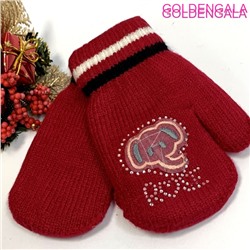 Детские варежки теплые с двойным начесом длина 12 см Арт4