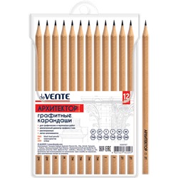 Набор карандашей ч/г 12шт "deVENTE. АРХИТЕКТОР"  2Т-2, Т-2, ТМ-4, М-2, 2М-2 2мм шестигранный 5030707/Китай