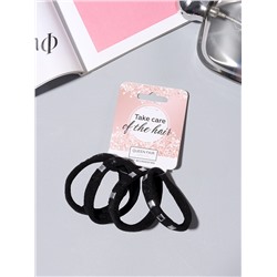 Резинки для волос «Аманда», набор 4 шт., куб, 4.5 см, чёрные