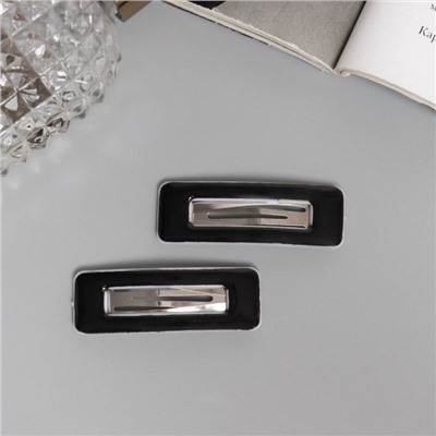 Невидимки для волос «Венера», набор 2 шт., классик, 5 см, чёрные