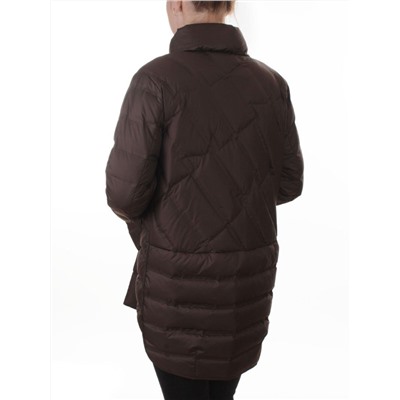 H24-328 BROWN Куртка пуховая облегченная женская (белый утиный пух)