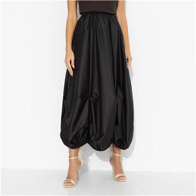 Юбка с эффектной драпировкой, Талия решает (черная)