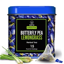Чай из Клитории и Лемонграсса (15 пак, 1,65 г), Butterfly Pea Lemongrass Herbal Tea, произв. Blue Tea
