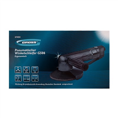 Угловая шлифовальная машина пневматическая G506.5", 11000 об/мин Gross