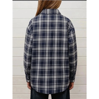 Рубашка подростковая синяя