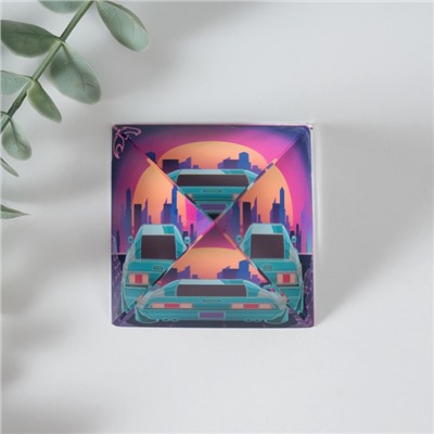 Фигурка стекло пирамида «Вид на город», 6×6×6 см