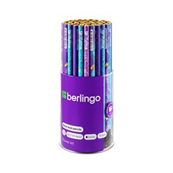 Карандаш ч/г Berlingo "Flower Art" HB, черное дерево, круглый, заточен., ассорти