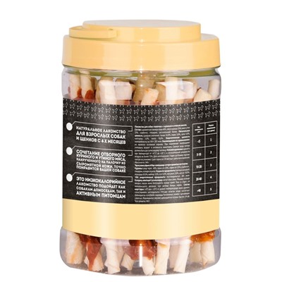 Лакомство "Мнямс" для собак палочки с куриным и утиным мясом, 340 г
