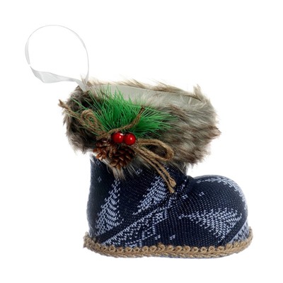 Конфетница «Сапожок», синяя