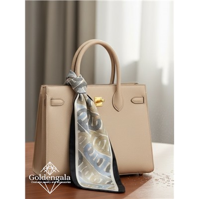 Косынка шелковая с принтом Арт 25183/004