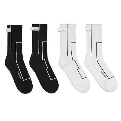 Tide brand 23FW Lena Heqian Industrial Functional Functional high street wind European and American street sports men and women pure cotton middle tube socks