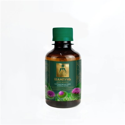 Шампунь с красной кантамировской глиной и корнем лопуха, пластик, 200 мл, "Кавказский Целитель"