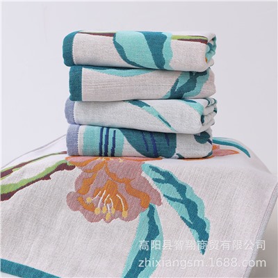 Zhiyang towels, floral creative gauze children's towels, baby face towels, full moon banquet souvenirs, wholesale children's towels