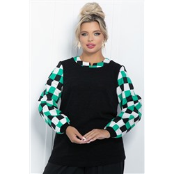 Джемпер Авива (черный/мультиколор) Б11510