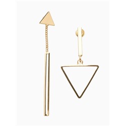 Серьги висячие «Геометрия» треугольники, цвет золото, 7 см