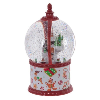 GAEM Фигурка декор в шаре "Пряничный дом" (свет, вьюга, муз, движ, AA х3 н/п +USB), D16 cм, L15 W15 H27 с