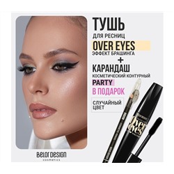 Тушь для ресниц "Overeyes" тон: черный + Карандаш "Party" (10326870)