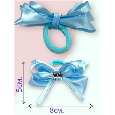 Бантики на эластичной резинке Корея 6 пар (12 шт) Арт 1