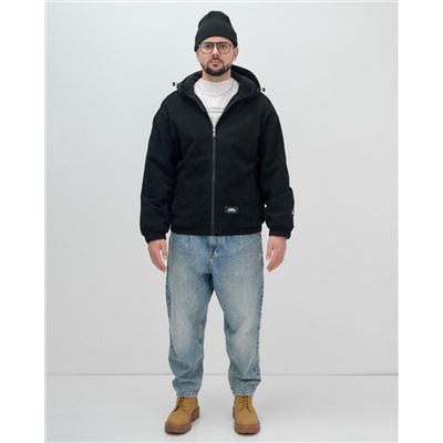 Куртка из вельвета мужская демисезонная черного цвета 25336Ch