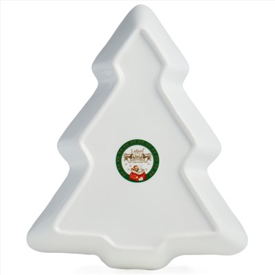 БЛЮДО-ЕЛКА LEFARD "ДЕД МОРОЗ" 25*21*4 СМ ЗЕЛЕНОЕ (КОР=8ШТ.)