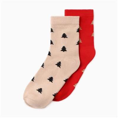 Набор детских носков KAFTAN "Елки" 2 пары, размер 16-18 см