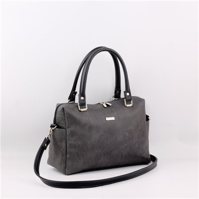 Сумка 209 македония серый+черный