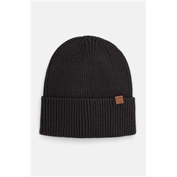 Czapka męska beanie prążkowana kolor szary