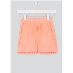 Girls Pom Pom Jersey Shorts (4-13yrs)